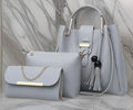 Elegant 3-Piece Light Grey Women’s Handbag Set